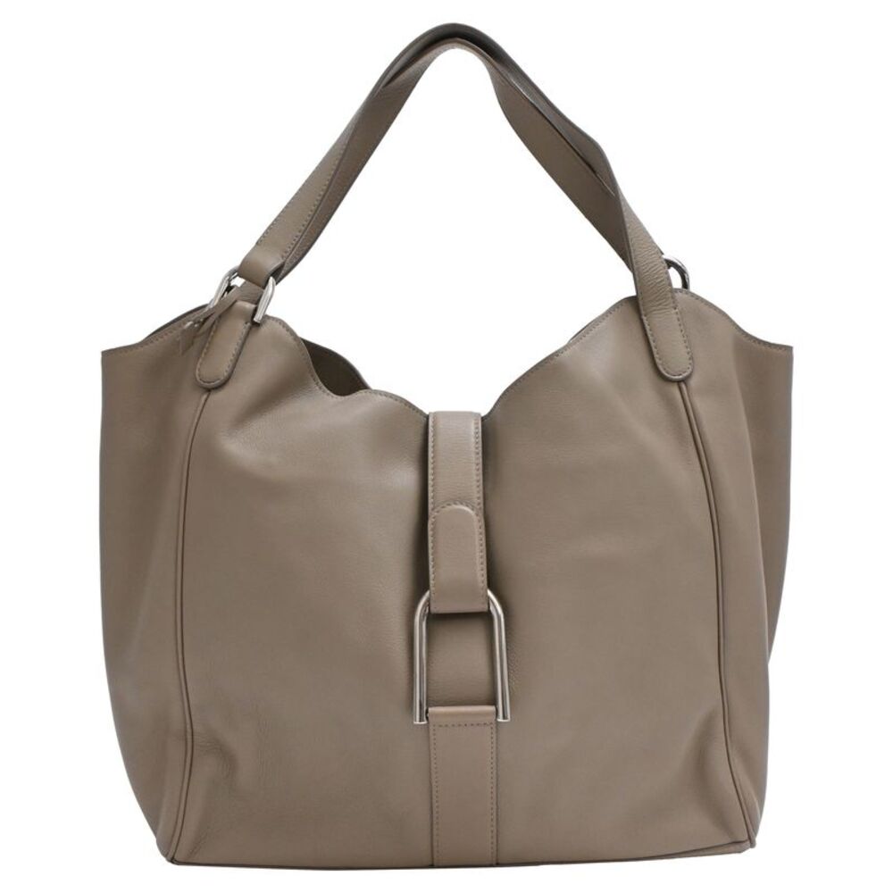 Delvaux Polo Givry Hobo Shoulder Bag in Khaki Leather